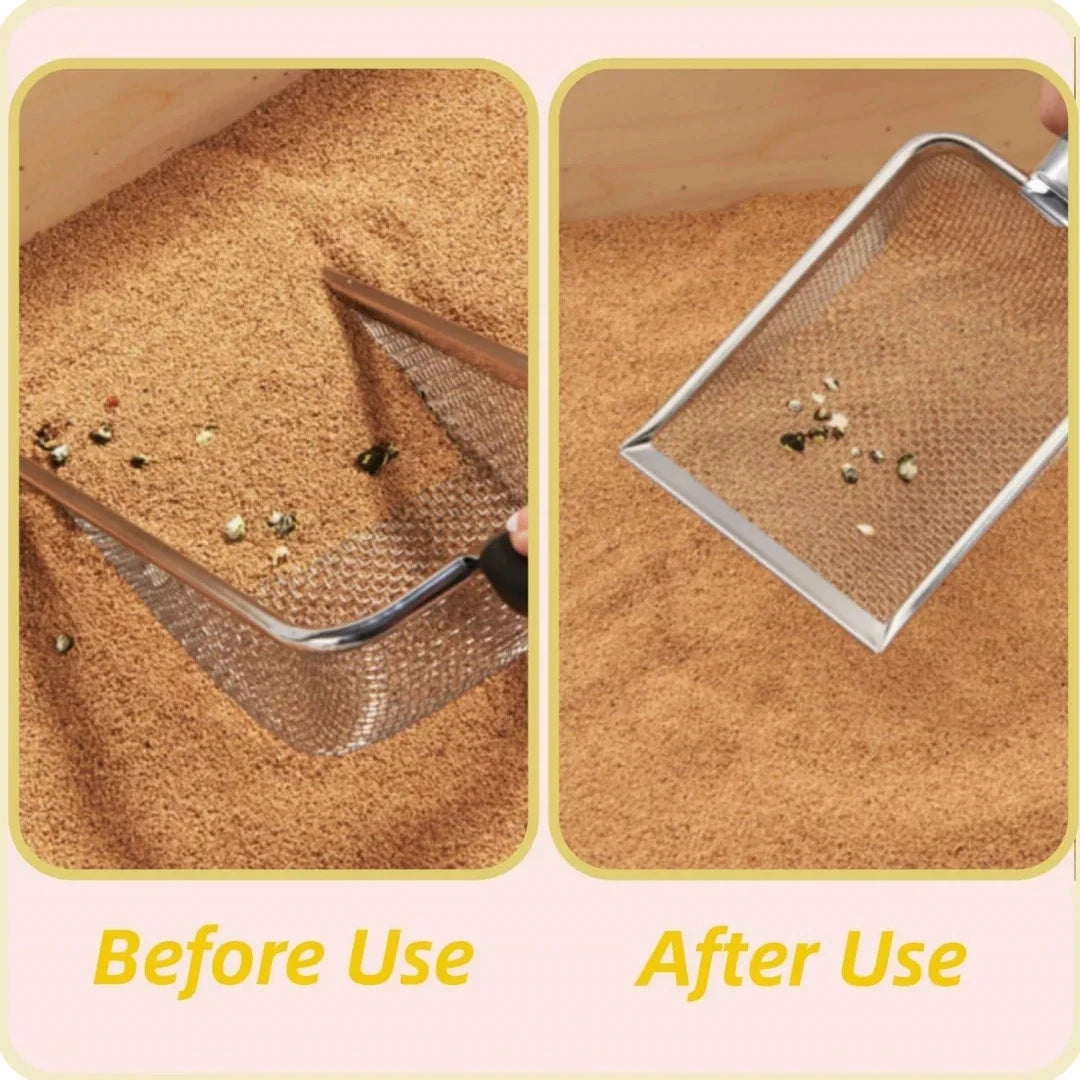 Kattlådespade i rostfritt stål